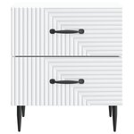 vidaXL Cabinet de chevet 2 pièces Blanc 43 x 34 5 x 47 5 cm