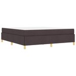 vidaXL Lit à ressorts Marron foncé et Blanc 180 x 200 cm tissu