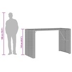 vidaXL Ensemble de bar de jardin 5 Pièces sans coussins gris poly rotin