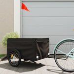 vidaXL Remorque de vélo noir 45 kg fer