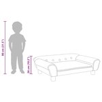 vidaXL Canapé pour enfants gris clair 70x45x26 cm velours