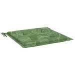vidaXL Coussins de chaise lot de 2 motif de feuilles 40x40x4 cm tissu