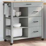 vidaXL Chariot de cuisine MONZA 84x40x90 cm bois massif de pin
