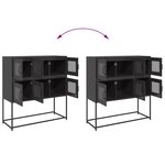 vidaXL Buffet noir 100 5x39x107 cm acier laminé à froid
