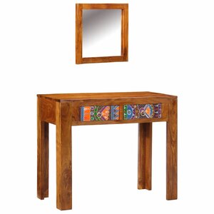 vidaXL Table de Toilette Marron 90 x 45 x 75 cm Bois d'acacia massif