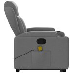 vidaXL Fauteuil de massage inclinable Gris foncé Tissu
