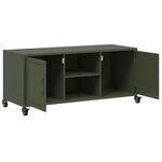 vidaXL Meuble TV vert olive 100 5x39x43 5 cm acier