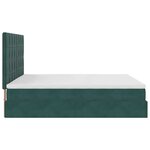 vidaXL Cadre de lit ottoman avec matelas vert foncé 200x200 cm velours