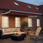vidaXL Auvent rétractable électrique Orange et marron 3 5 x 2 5 m