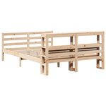 vidaXL Cadre de lit avec tête de lit 150x200 cm bois de pin massif