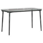 vidaXL Table de Jardin Noir 80 x 40 x 45 cm Poly rotin