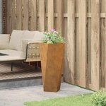 vidaXL Jardinière Rouillé 30 x 30 x 75 cm