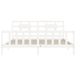 vidaXL Cadre de lit sans matelas blanc bois massif de pin