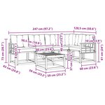 vidaXL Ensemble de canapés d'extérieur 6 pc Gris Naturel et Clair