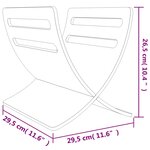 vidaXL Porte-revue en bois sur pied naturel