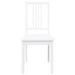 vidaXL Chaises à manger 2 Pièces blanc bois massif caoutchouc