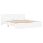 vidaXL Cadre de lit Blanc 137 x 188 cm Bois d'ingénierie