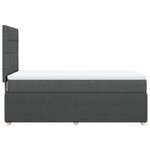 vidaXL Sommier à lattes de lit avec matelas Gris foncé 90x200 cm Tissu