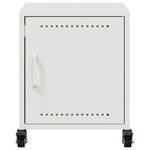 vidaXL Tables de chevet 2 Pièces blanc 36x39x43 5 cm acier