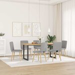 vidaXL Chaises à manger lot de 6 gris nuage tissu
