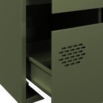 vidaXL Buffet haut vert olive 68x39x101 5 cm acier