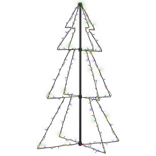 vidaXL Arbre de Noël cône 160 LED d'intérieur/d'extérieur 78x120 cm