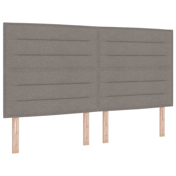 vidaXL Tête de lit LED avec bandes LED Taupe 180 cm tissu