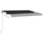 vidaXL Auvent manuel rétractable avec LED 400x300 cm Anthracite