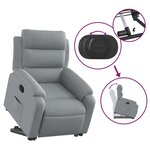 vidaXL Fauteuil inclinable Gris clair Tissu