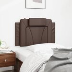 vidaXL Coussin de tête de lit Viana marron 80 cm similicuir