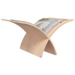 vidaXL Porte-revue en bois sur pied naturel