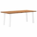 vidaXL Table à manger marron clair bois de chêne massif rectangulaire