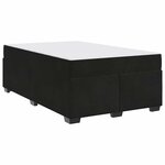 vidaXL Cadre de lit avec matelas Noir 120 x 200 cm Velours