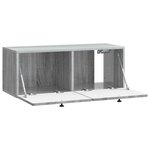 vidaXL Meuble TV mural Sonoma gris 78 5 x 31 x 30 cm Bois d'ingénierie