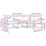 vidaXL Ensemble de canapés d'extérieur 3 pc Blanc et anthracite