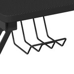 vidaXL Bureau de jeu avec pieds en forme de Y Noir 90x60x75 cm