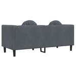 vidaXL Canapé avec coussins 2 places gris foncé velours