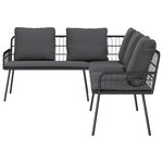 vidaXL Canapé avec coussin Gris 61.5 x 123 x 82cm Métal