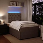 vidaXL Sommier à lattes de lit et matelas gris clair 120x190cm velours