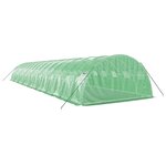 vidaXL Serre avec cadre en acier vert 64 m² 16x4x2 m
