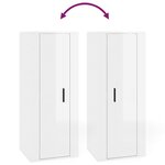 vidaXL Ensemble de meubles TV 8 Pièces Blanc brillant Bois d'ingénierie