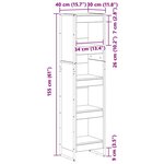 vidaXL Bibliothèque Gris Sonoma 80 x 30 x 155 cm Bois d'ingénierie