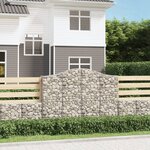 vidaXL Paniers à gabions arqués 2 Pièces 200x30x140/160 cm Fer galvanisé