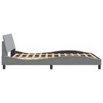 vidaXL Cadre de lit sans matelas gris clair 140x200 cm tissu