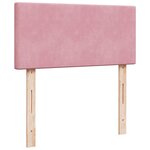 vidaXL Sommier à lattes de lit et matelas Rose 80x200 cm Velours