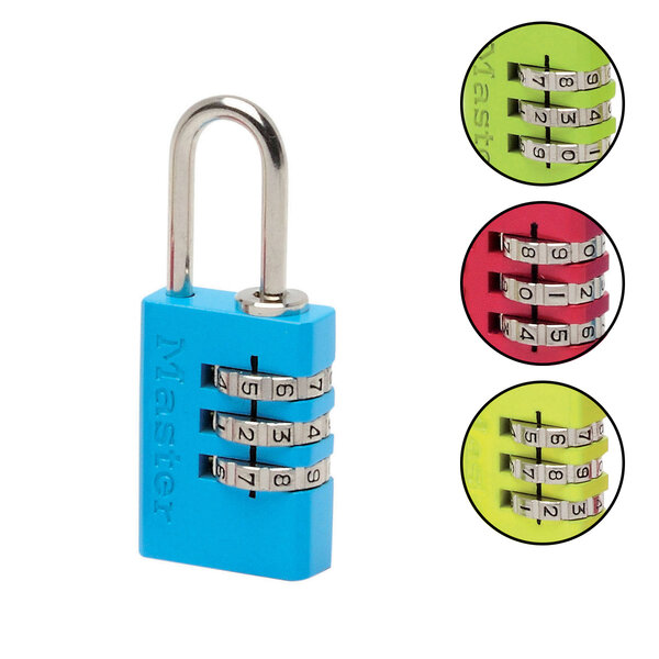 Cadenas à Combinaison Programmable en Aluminium  Couleur Aléatoire  2 x 5 5 x 0 9 cm