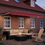 vidaXL Auvent rétractable électrique Rouge 3 5 x 2 5 m