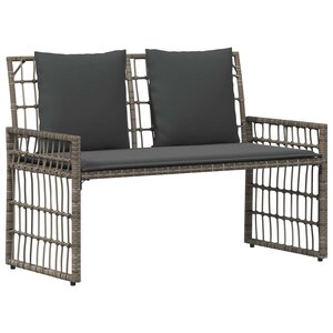 vidaXL Banc extérieur Uni Gris et Gris foncé 116 x 55 x 82 cm