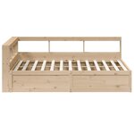 vidaXL Lit bibliothèque sans matelas 160x200 cm bois massif de pin