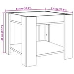vidaXL Table basse avec LED noir 53x53x45 cm bois d'ingénierie